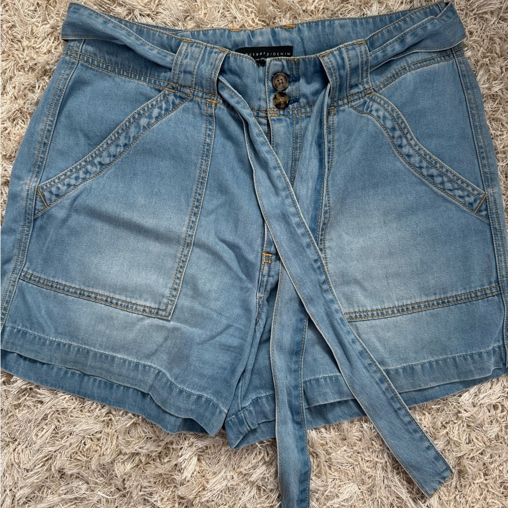 Sanctuary High Waist Blue Denim Shorts